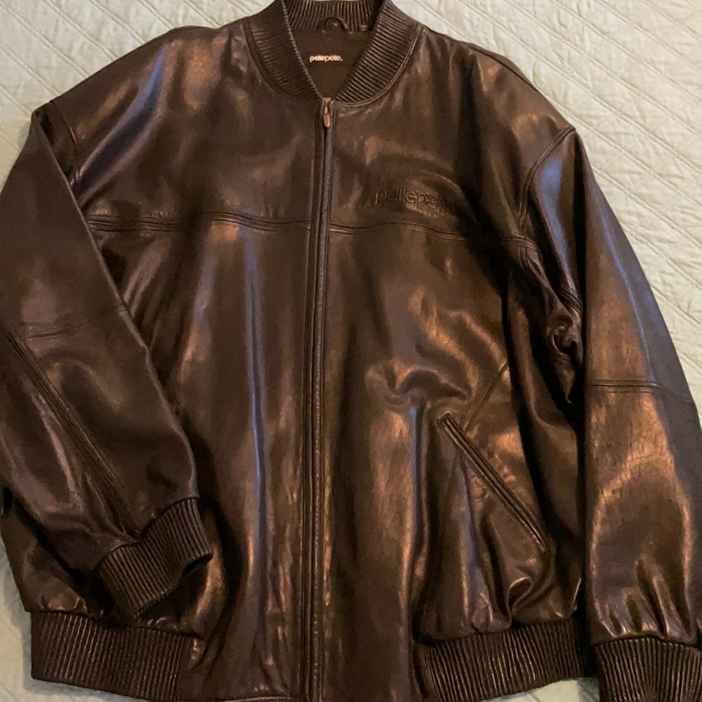 Black leather jacket in great condition.